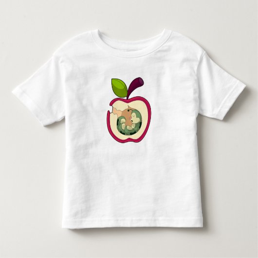 T-shirt Pour Les Tous Petits Pomme à bec à chenille (Devant)
