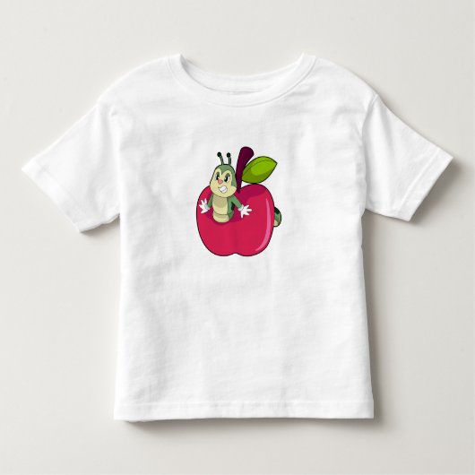 T-shirt Pour Les Tous Petits Pomme Caterpillar (Devant)