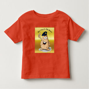 T-shirt Pour Les Tous Petits Pomme de terre de l'officier de police avec un cas
