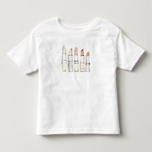 T-shirt Pour Les Tous Petits Pomme sauvage Coloré moderne Lipstick Sketch