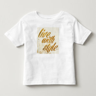 T-shirt Pour Les Tous Petits Pomme sauvage Live With Style - Citation Fille