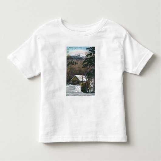 T-shirt Pour Les Tous Petits Pont couvert à la canalisation en hiver (Devant)
