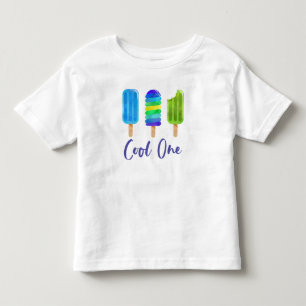 T-shirt Pour Les Tous Petits Pop Cool One 1er Anniversaire bleu vert