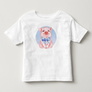 T-shirt Pour Les Tous Petits Porc heureux
