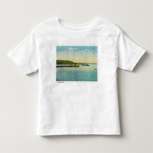 T-shirt Pour Les Tous Petits Portland, MaineView du phare d'insecte (Devant)