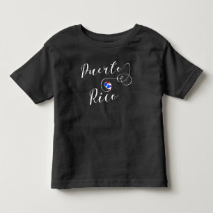 T-shirt Pour Les Tous Petits Porto Rico Flag Heart, drapeau portoricain