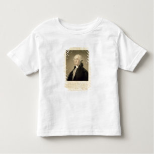 T-shirt Pour Les Tous Petits Portrait de George Washington, gravé par William