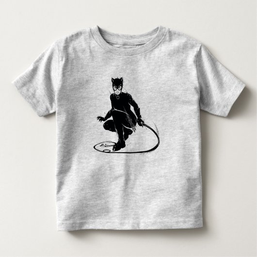 T-shirt Pour Les Tous Petits Pose à pinceau en encre Catwoman (Devant)