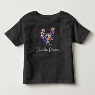T-shirt Pour Les Tous Petits Poulet maman poule fermier fleurs mignonette poule