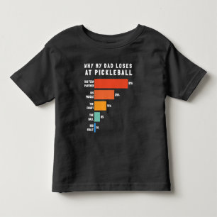 T-shirt Pour Les Tous Petits Pourquoi Mon Père Perd À Pickleball