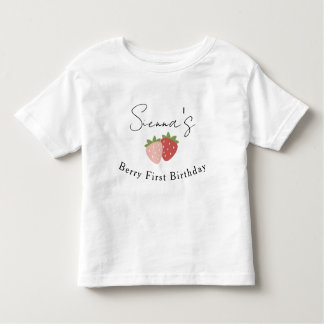 T-shirt Pour Les Tous Petits Premier anniversaire de fraise de tout-petit