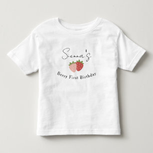 T-shirt Pour Les Tous Petits Premier anniversaire de fraise pour tout-petit
