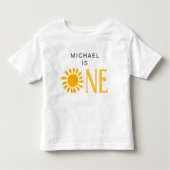 T-shirt Pour Les Tous Petits Premier anniversaire personnalisé Sunshine (Devant)
