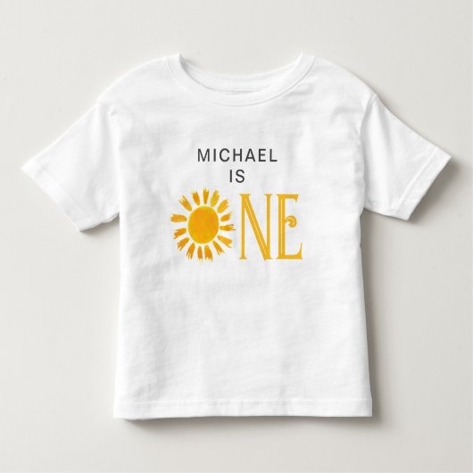 T-shirt Pour Les Tous Petits Premier anniversaire personnalisé Sunshine (Devant)