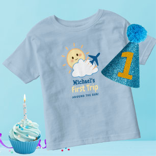 T-shirt Pour Les Tous Petits Premier garçon d'anniversaire Avion fantaisiste So