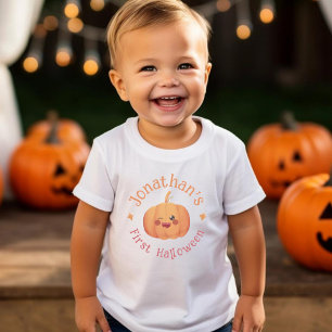 T-shirt Pour Les Tous Petits Premier Halloween du mignon Citrouille de Toddler