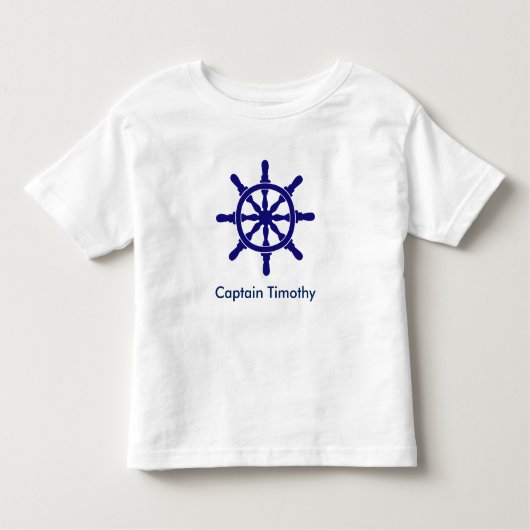 T-shirt Pour Les Tous Petits Premier jeu personnalisé de roue du navire (Devant)