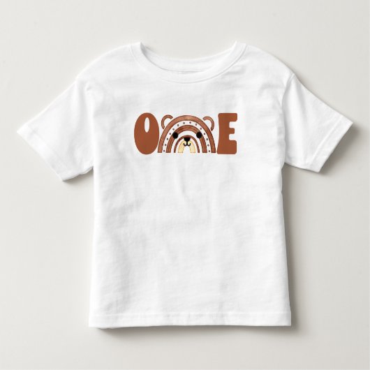T-shirt Pour Les Tous Petits Première Anniversaire Boho Boho Boho Rainbow (Devant)
