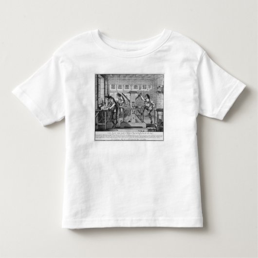 T-shirt Pour Les Tous Petits Presse typographique française, 1642 (Devant)