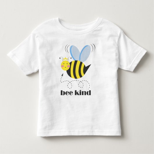 T-shirt Pour Les Tous Petits Princesse abeille heureuse avec couronne et slogan (Devant)