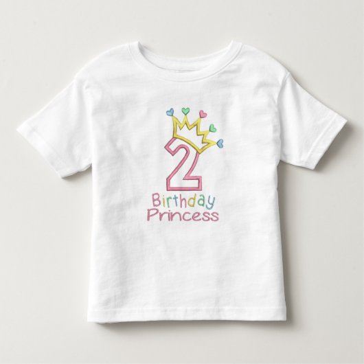T-shirt Pour Les Tous Petits princesse d'anniversaire, 2 ans, 2 ans, (Devant)