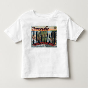 T-shirt Pour Les Tous Petits Princeville, Hawaï - grandes scènes de lettre