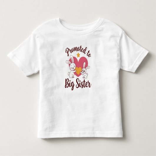 T-shirt Pour Les Tous Petits promue grande soeur (Devant)