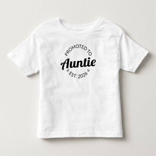 T-shirt Pour Les Tous Petits Promue Tante Établi 2026 Je (Devant)