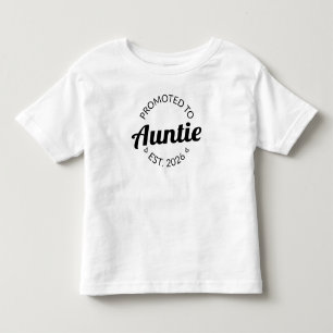 T-shirt Pour Les Tous Petits Promue Tatie Établie 2026 Je