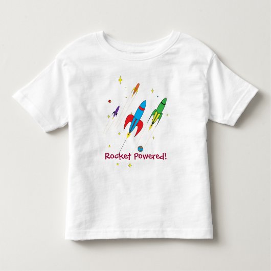 T-shirt Pour Les Tous Petits Propulsé par fusée ! (Devant)