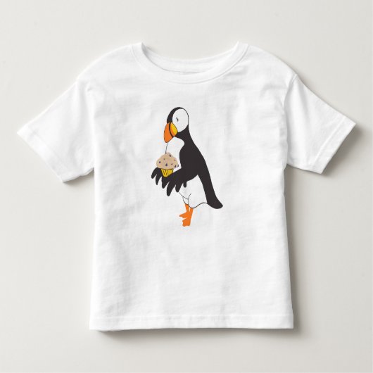 T-shirt Pour Les Tous Petits Puffin avec muffin (Devant)
