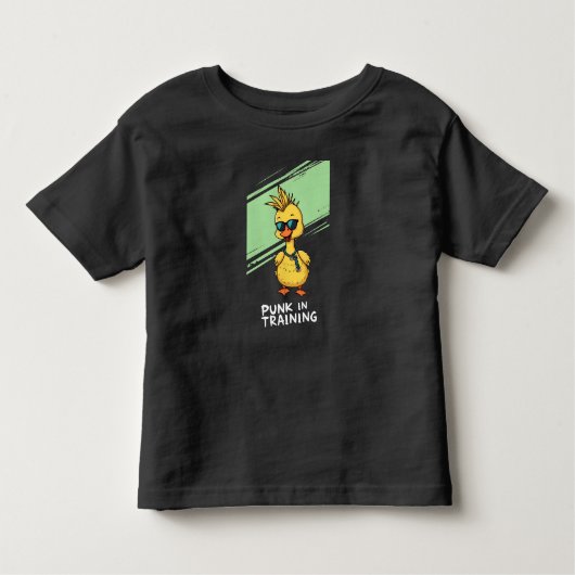 T-shirt Pour Les Tous Petits Punk in Training – Cute Punk Duck CartoonT-Shirt (Devant)