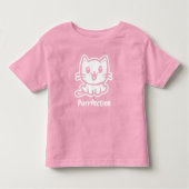 T-shirt Pour Les Tous Petits Purfection, Très Mignonne Chat Anime (Devant)