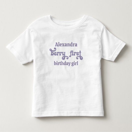 T-shirt Pour Les Tous Petits Purple Fairy First Berry First Birday (Devant)