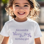 T-shirt Pour Les Tous Petits Purple Fairy First Berry First Birday