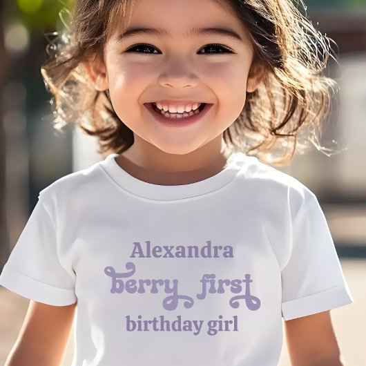 T-shirt Pour Les Tous Petits Purple Fairy First Berry First Birday