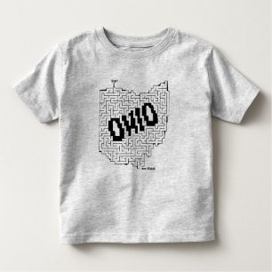 T-shirt Pour Les Tous Petits Puzzle de l'Ohio Maze