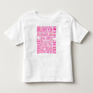 T-shirt Pour Les Tous Petits Quartiers NYC Hot Rose