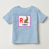 T-shirt Pour Les Tous Petits R est pour Rabbit (Devant)