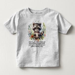 T-shirt Pour Les Tous Petits Raccoon Woodland Enfants Prière chrétienne