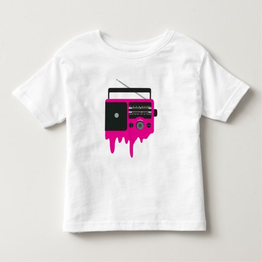 T-shirt Pour Les Tous Petits Radio rose fondu (Devant)
