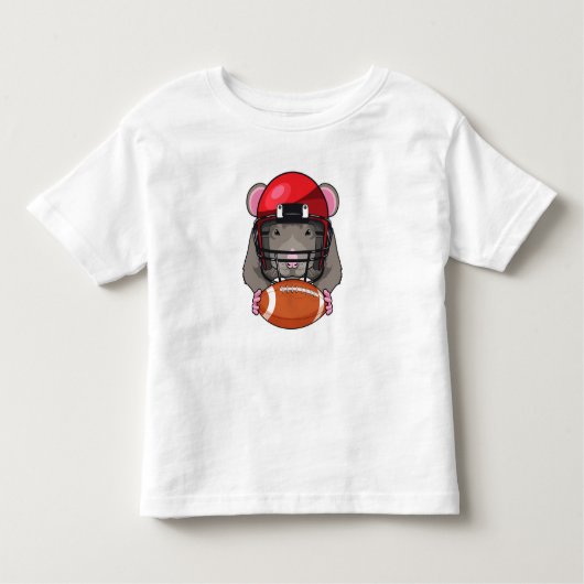 T-shirt Pour Les Tous Petits Rat au football (Devant)