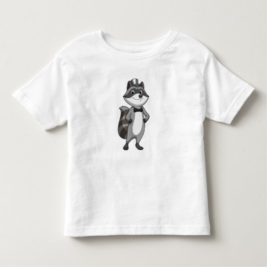 T-shirt Pour Les Tous Petits Raton laveur marié avec cravate (Devant)