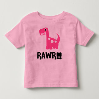 T-shirt Pour Les Tous Petits Rawr Dino rose