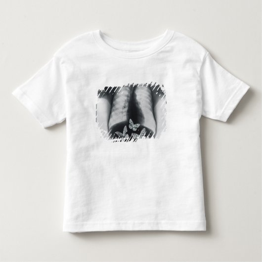 T-shirt Pour Les Tous Petits Rayon X des papillons dans l'estomac (Devant)