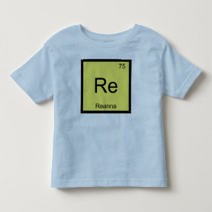 T-shirt Pour Les Tous Petits Reanna Nom Chimie Élément Tableau Périodique