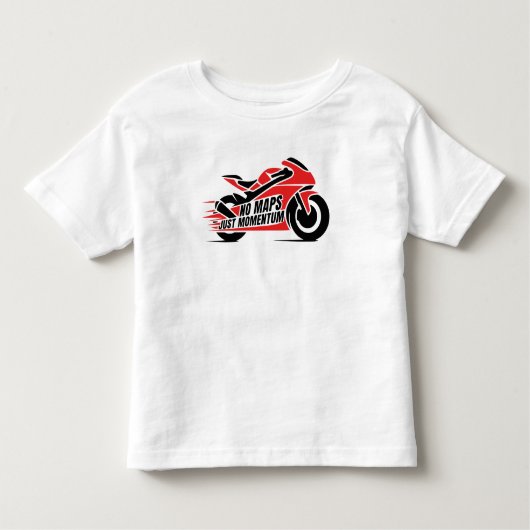 T-shirt Pour Les Tous Petits Red Black Sport Motorcycle  (Devant)