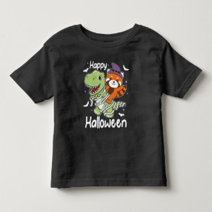 T-shirt Pour Les Tous Petits Red Panda Halloween Happy T-rex costume maman
