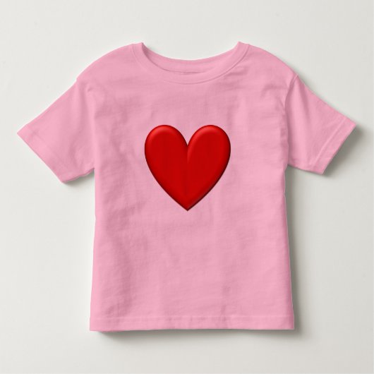 T-shirt Pour Les Tous Petits Red Puffy Heart (Devant)