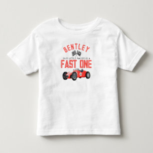 T-shirt Pour Les Tous Petits Red Race Car Fast One Birthday Boy Shirt
